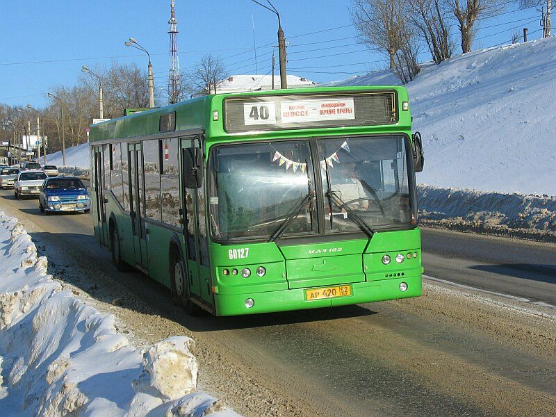 окский съезд автобус зима