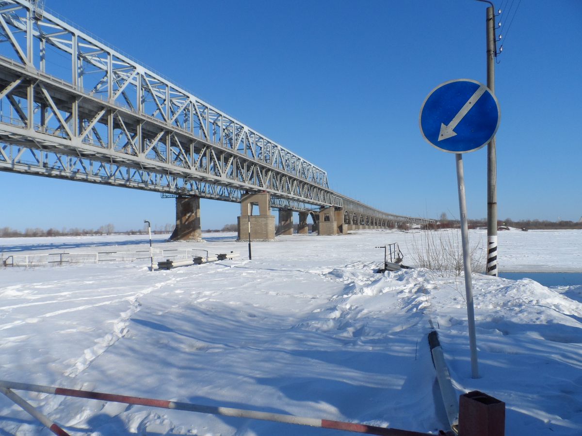 Борский мост зимой-1