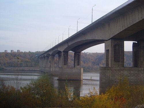 мызинский мост осень