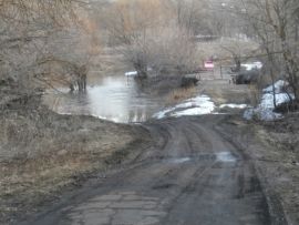 Затопленный мост в Гагинском районе