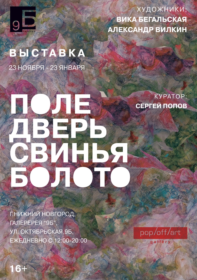 Выставка художников Вики Бегальской и Александра Вилкина «Поле, дверь, свинья, болото» откроется в галерее «9Б»
