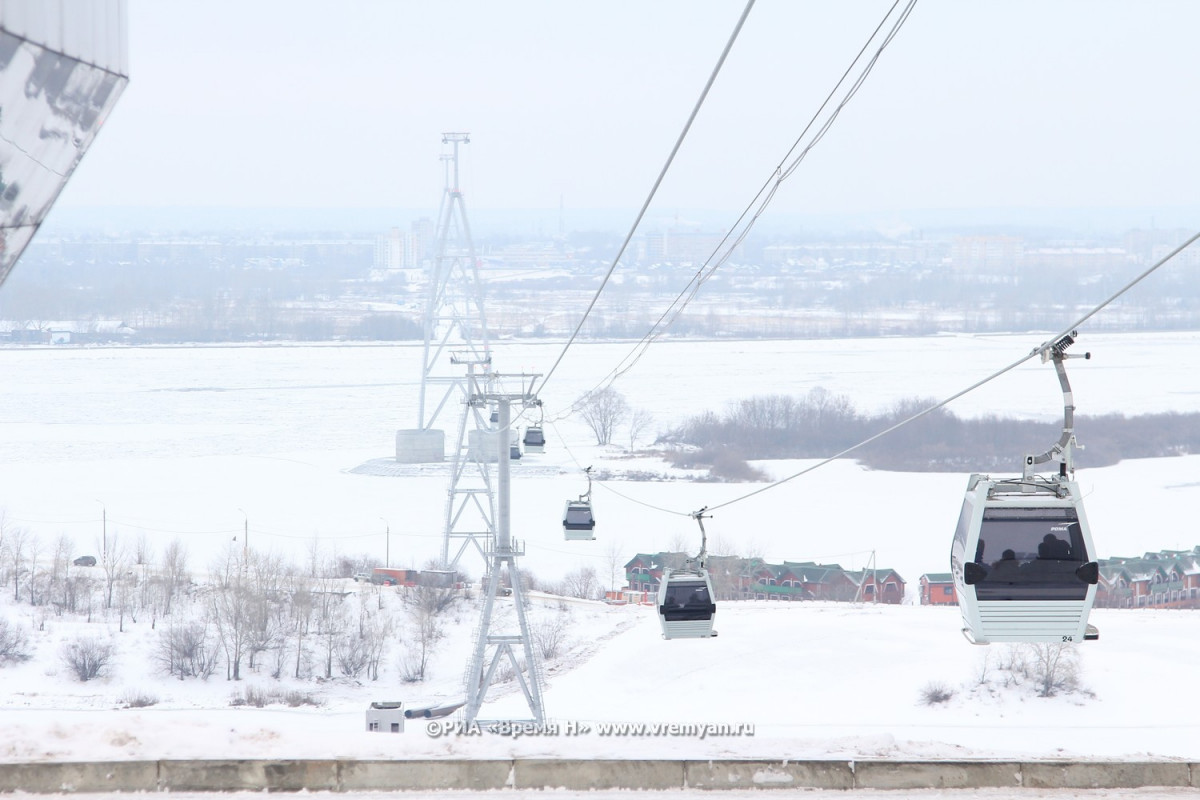 Работа канатной дороги в Нижнем Новгороде временно приостановлена