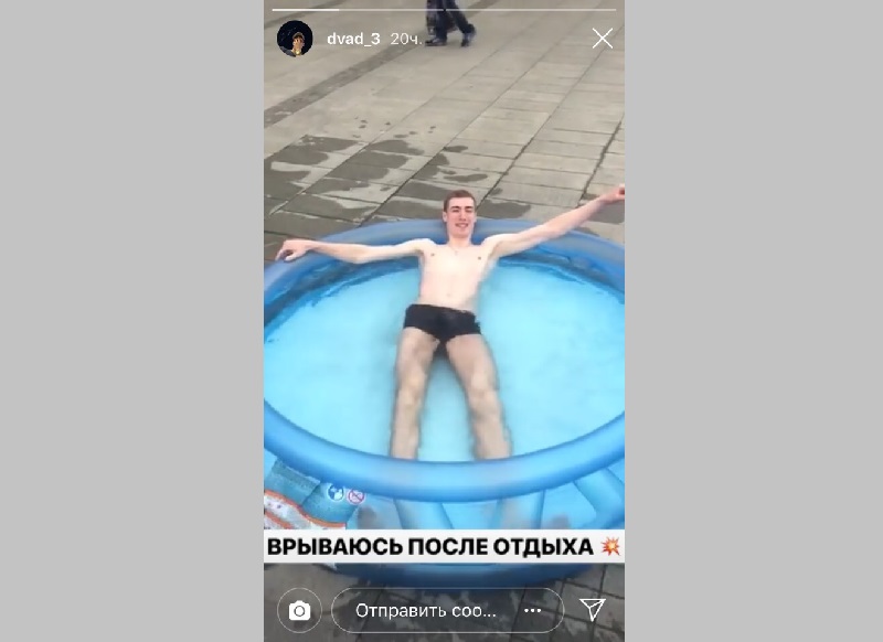 Пранкер искупался в бассейне на Большой Покровской