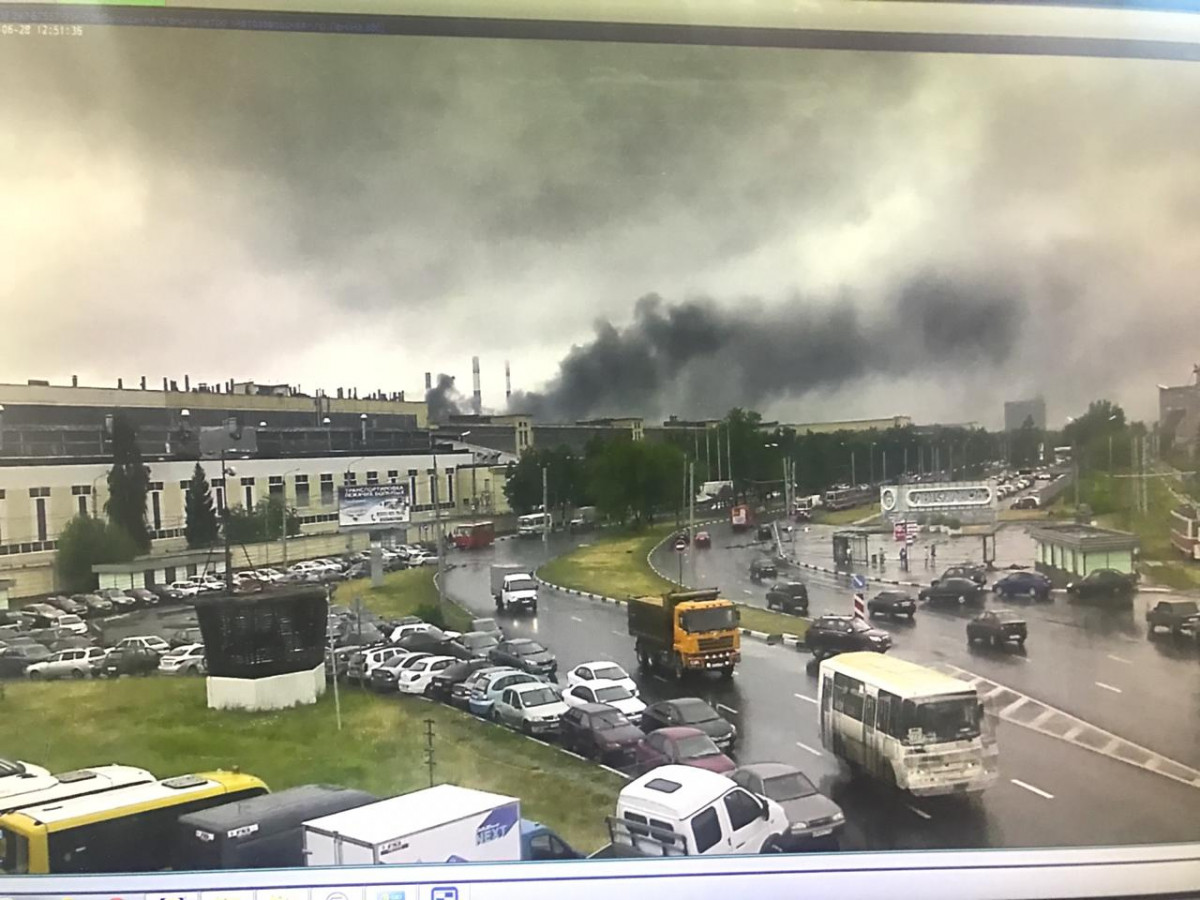 Пожар в одном из цехов завода ГАЗ произошел днем 28 июня