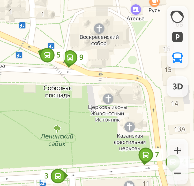 «Яндекс.Карты» начали показывать движение транспорта в Арзамасе, Дзержинске и на Бору