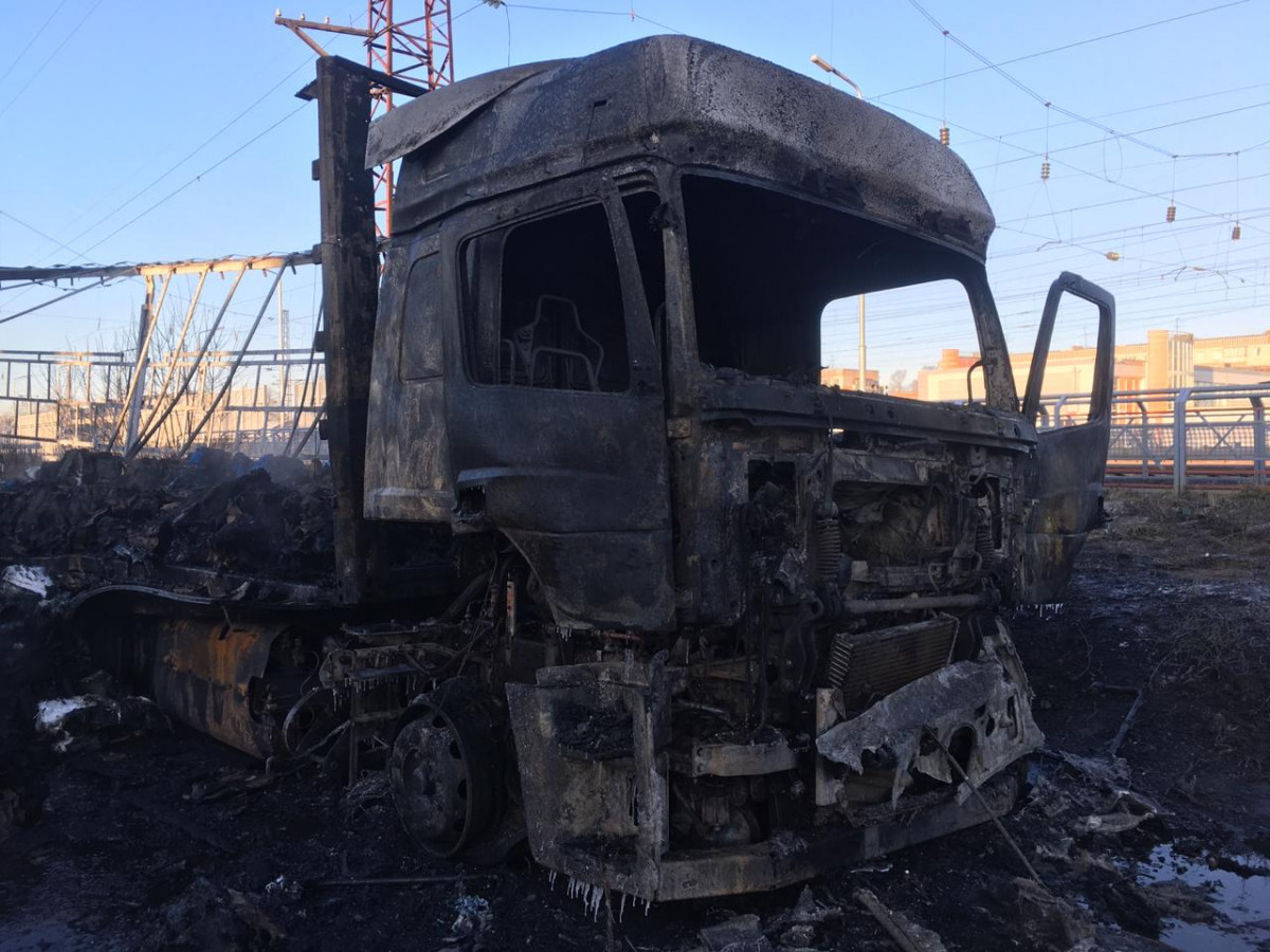 Стали известны подробности возгорания фуры в Дзержинске
