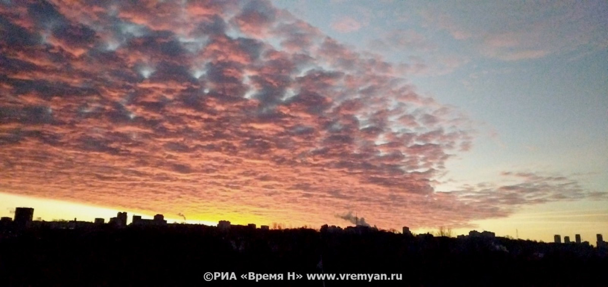 Фантастический рассвет увидели нижегородцы утром 12 декабря