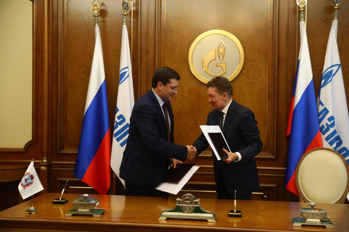 Никитин и Миллер подписали дорожную карту по взаимодействию «Газпрома» и нижегородской промышленности