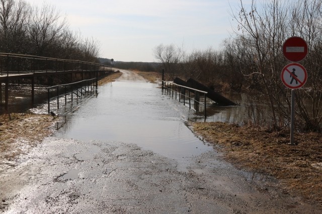 Мост через Керженец затопило в Семенове