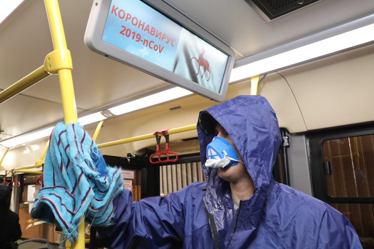Специалисты проверили, как проводится дезинфекция нижегородских автобусов