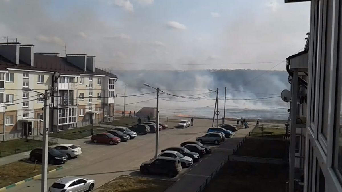 Трава на площади 500 квадратных метров горела в Нижнем Новгороде