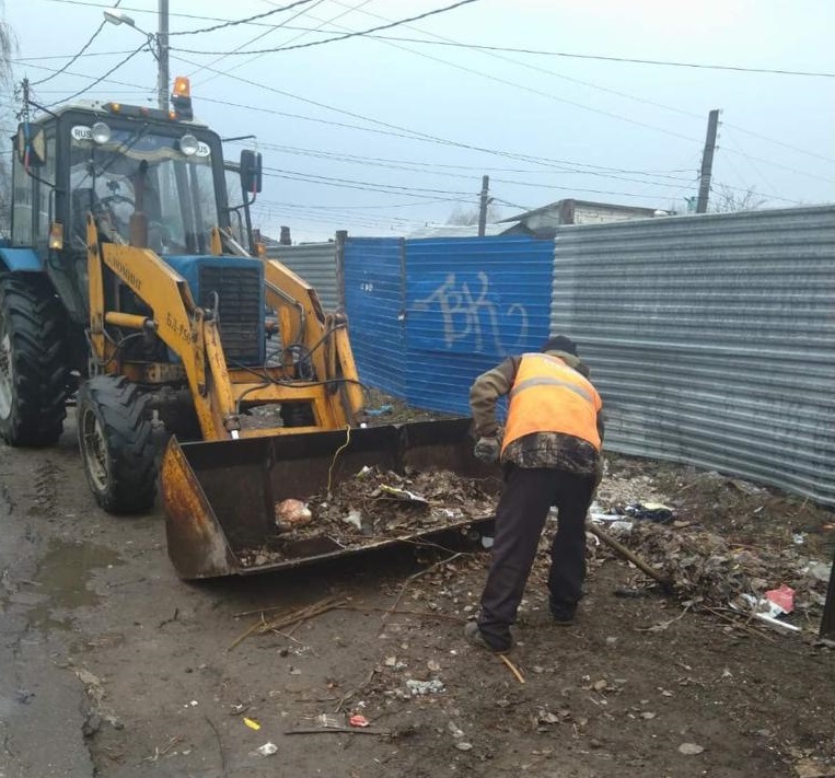 Незаконную свалку ликвидировали на улице Рыбинской в Нижнем Новгороде