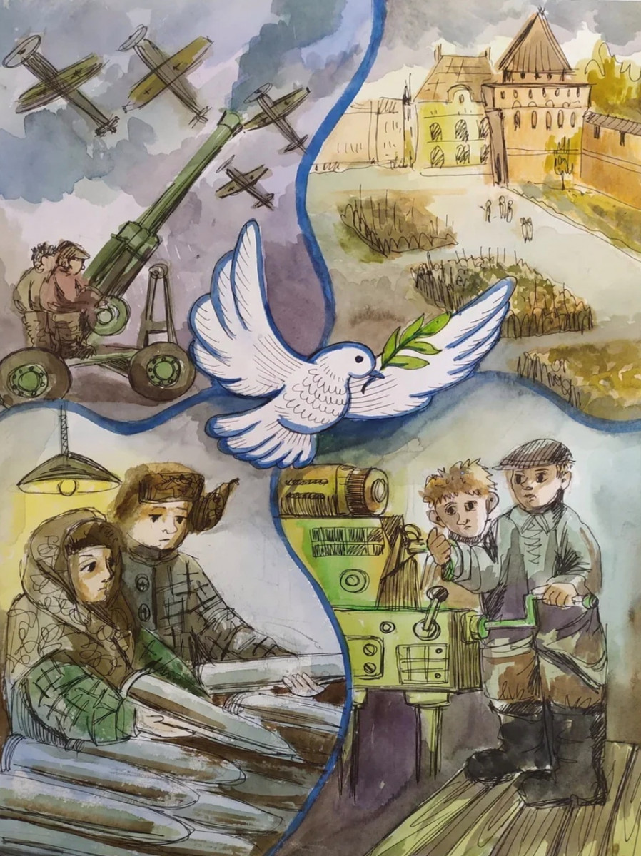 Рисунки двух нижегородцев выпустят на открытках ко Дню Победы