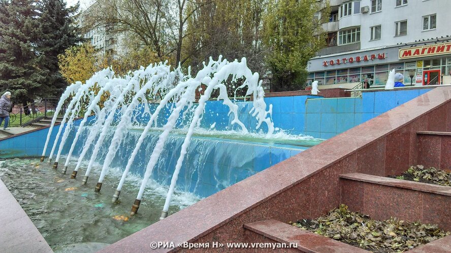 Первые фонтаны начали работать в Нижнем Новгороде