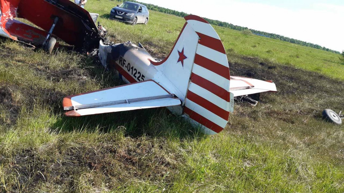 Появились фотографии с места авиакатастрофы под Богородском