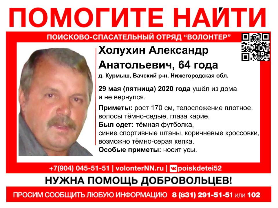 Александр Холухин пропал в Вачском районе