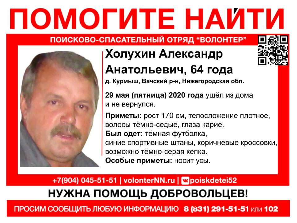 Александр Холухин пропал в Вачском районе
