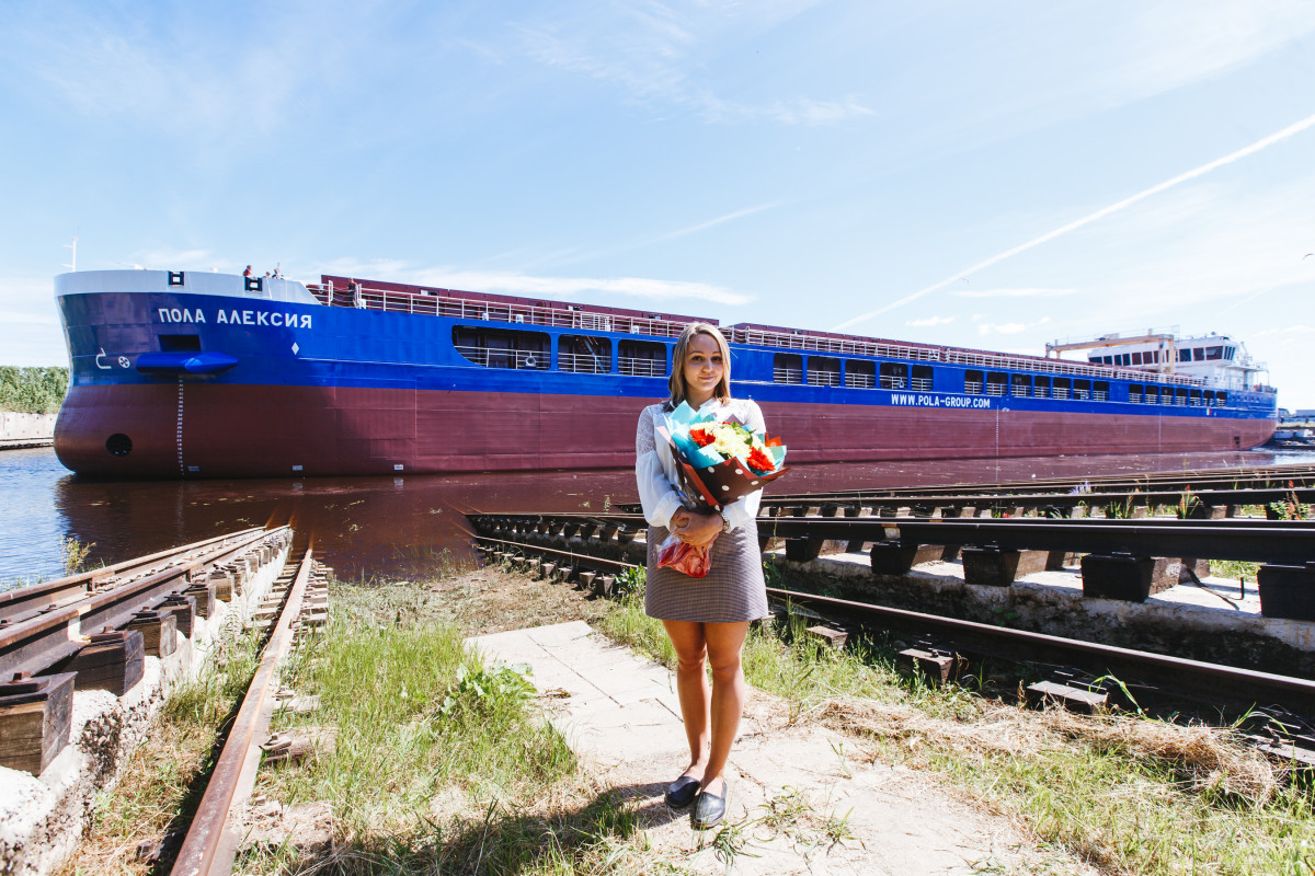 Сухогруз «Пола Алексия» спущен на воду в Нижнем Новгороде