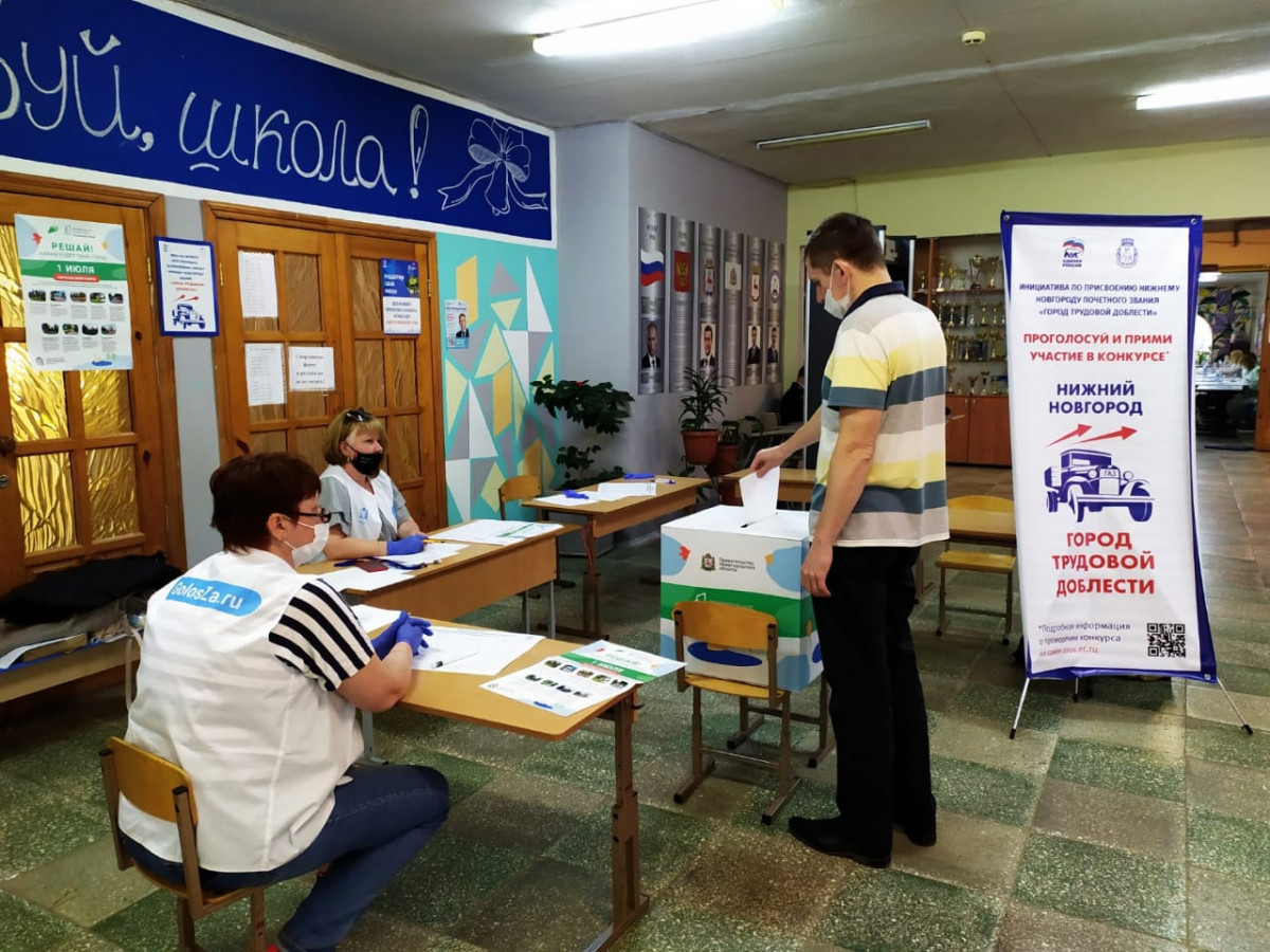Более 130 тысяч жителей Нижегородской области проголосовали 1 июля за благоустройство территорий