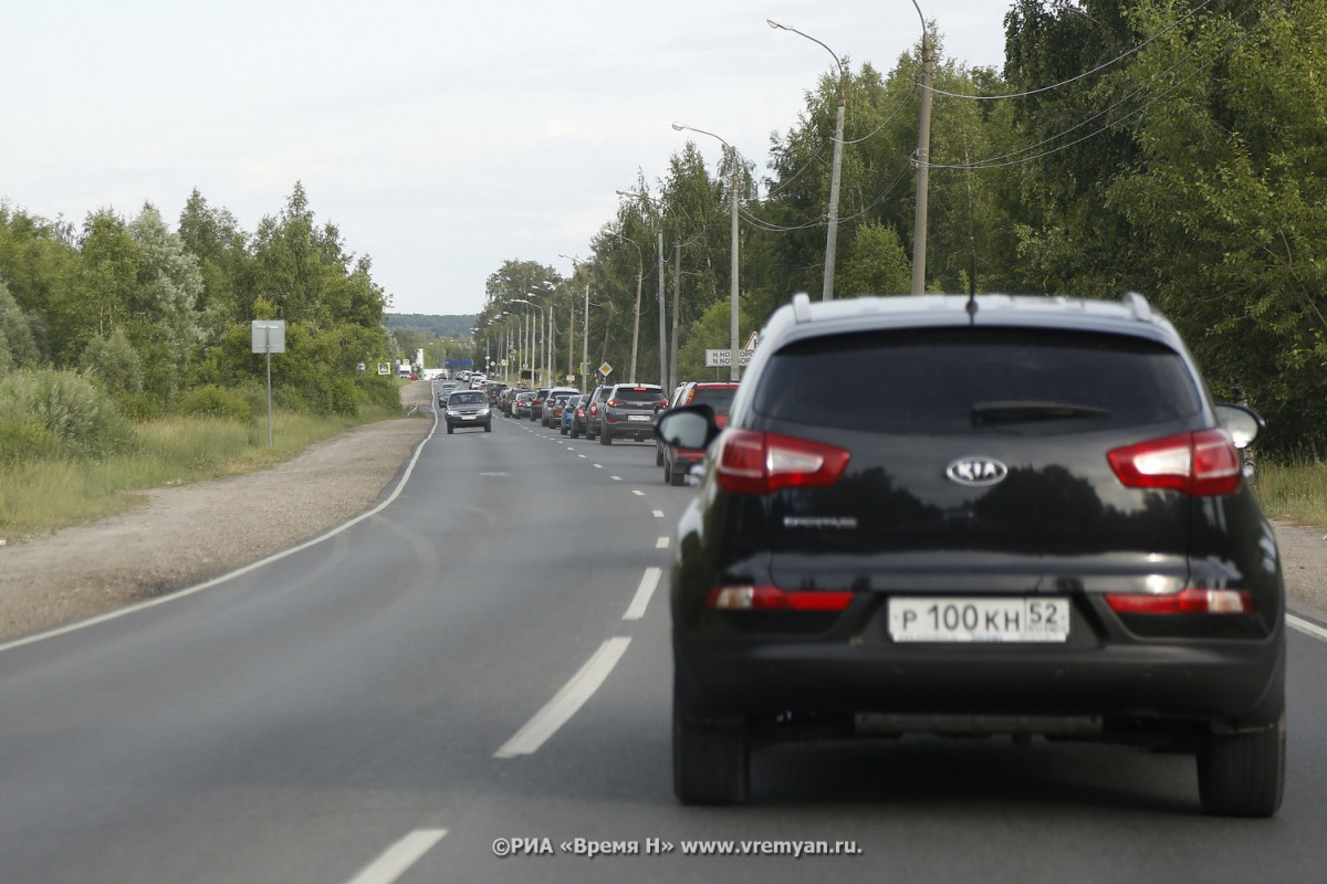 Серьезные пробки образовались на выездах из Нижнего Новгорода