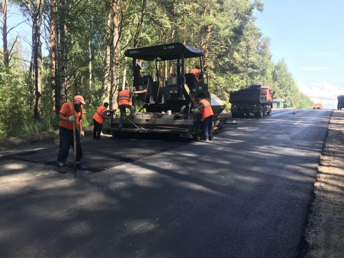 Трассу Городец-Зиняки-Кантаурово ремонтируют в Нижегородской области
