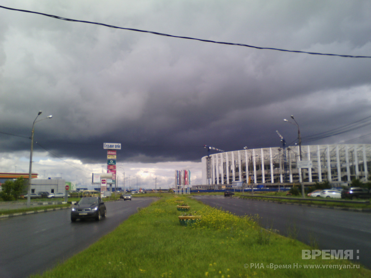 Грозы и ливни ожидаются в Нижнем Новгороде в ближайшие часы