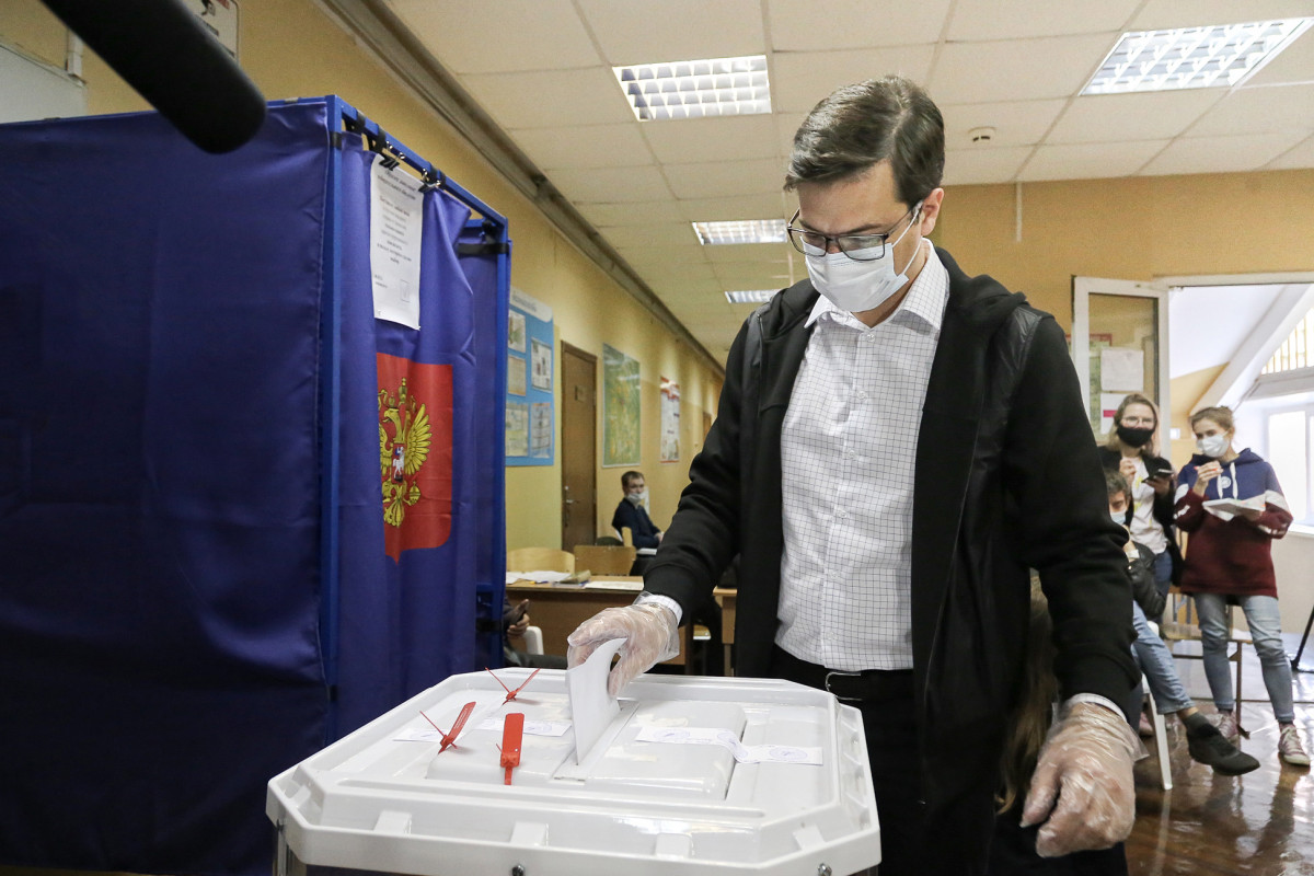 Юрий Шалабаев проголосовал на выборах депутатов Городской Думы
