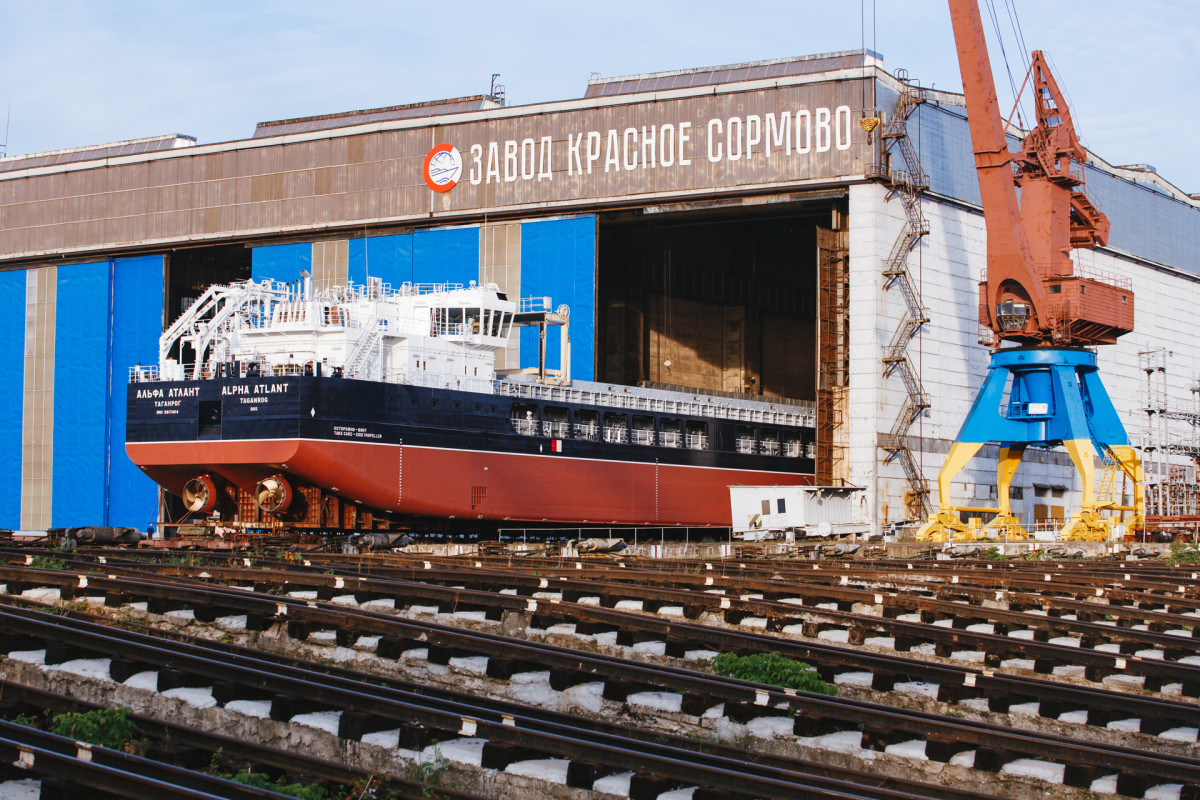 Сухогруз «Альфа Атлант» спустили на воду в Нижнем Новгороде