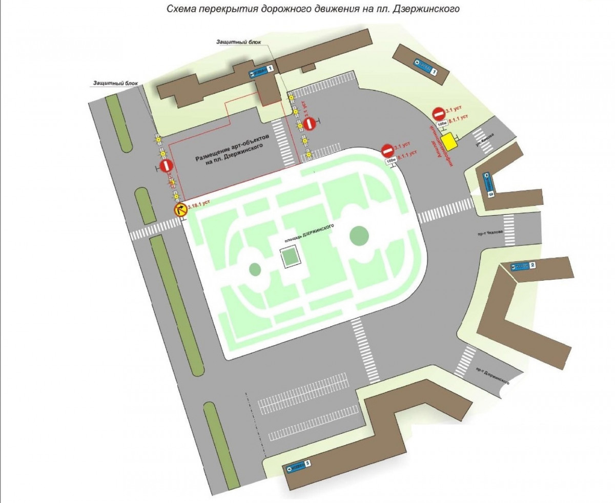 Движение на центральной площади Дзержинска перекроют с 7 декабря