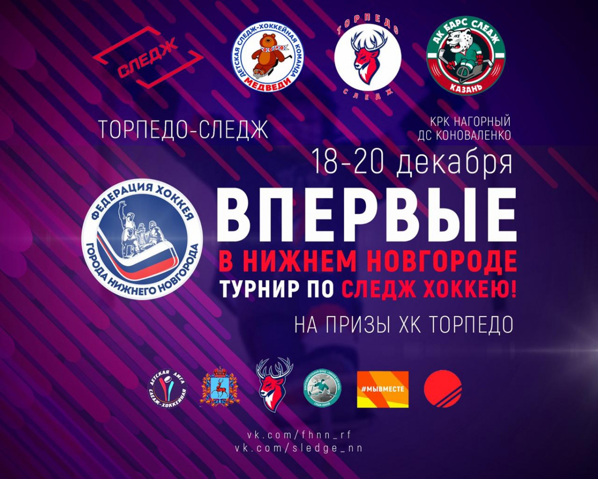 Детский турнир по следж-хоккею пройдёт в Нижнем Новгороде 18—20 декабря