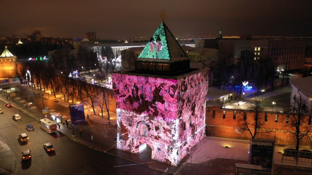 Звуковая 3D-инсталляция появилась на Дмитриевской башне кремля