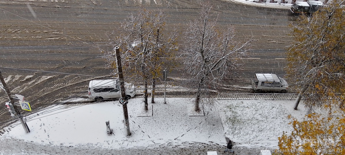 Сегодняшний снегопад в Нижегородской области на 10 дней опередил среднемноголетнюю норму