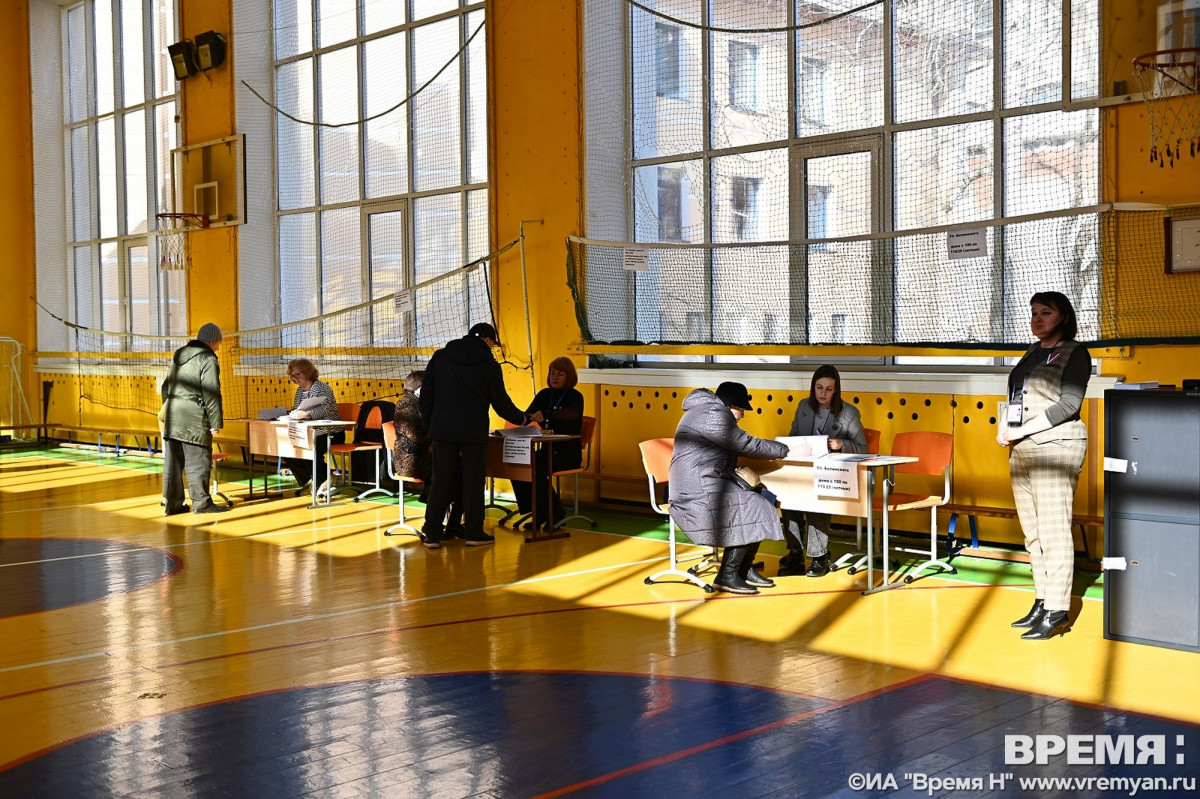 Явка на выборах президента РФ по Нижегородской области составила 59,84% на 20:00 16 марта