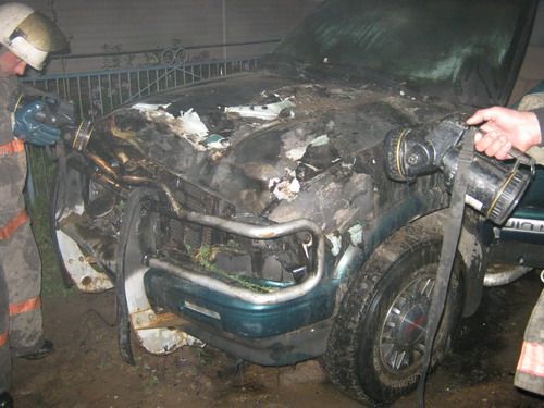 автомобиль сгорел
