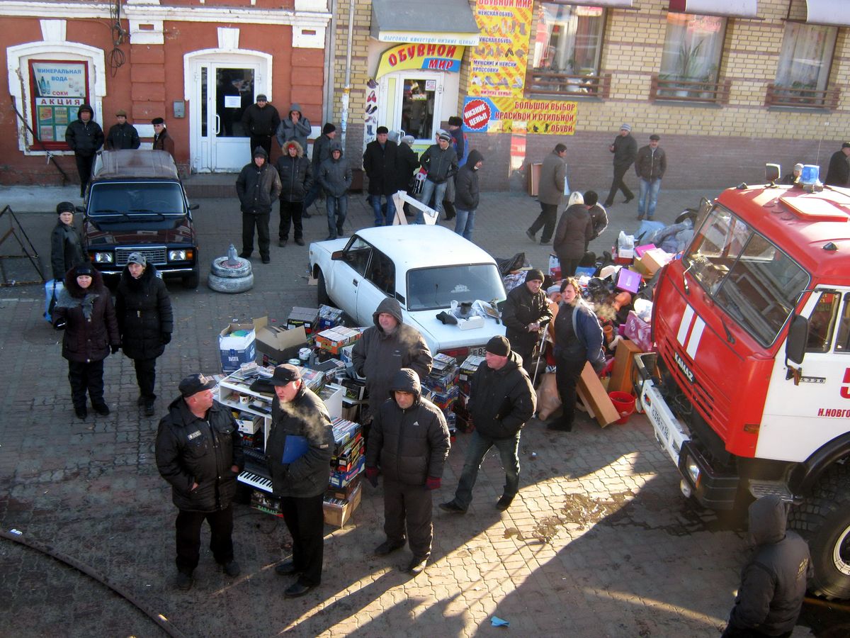 пожар в минимаркете