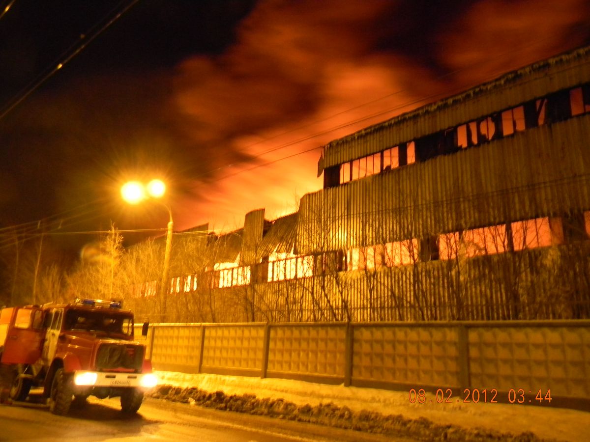 пожар ангар
