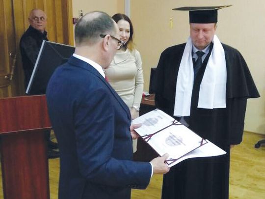 Олег Лавричев_Почётный доктор НГТУ