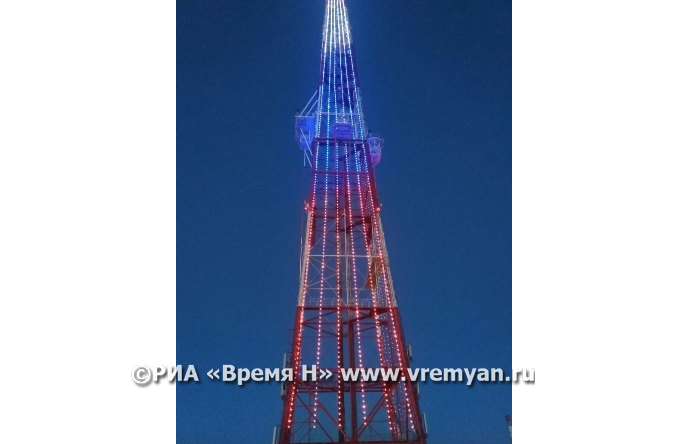 телебашня подсветка