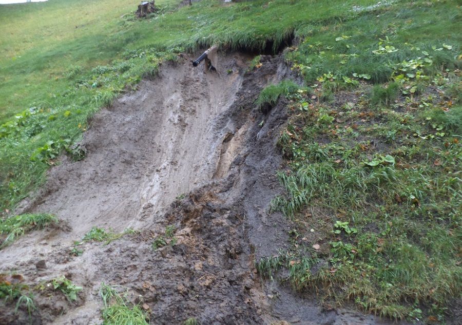 провал - оползень