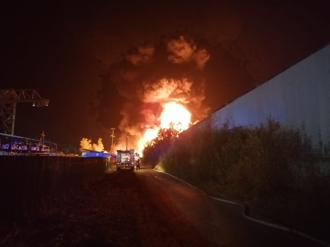 Пожар на складе ГСМ в промзоне Кудьмы Богородского района
