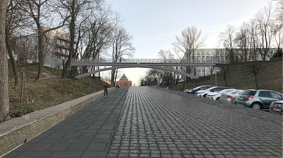 Пешеходный мост через Ивановский съезд могут построить в Нижегородском кремле