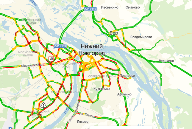 Пробки на борском мосту нижний новгород сейчас онлайн карта смотреть