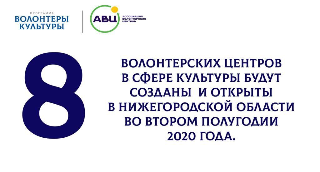 Восемь новых волонтерских центров в сфере культуры откроют в Нижегородской области