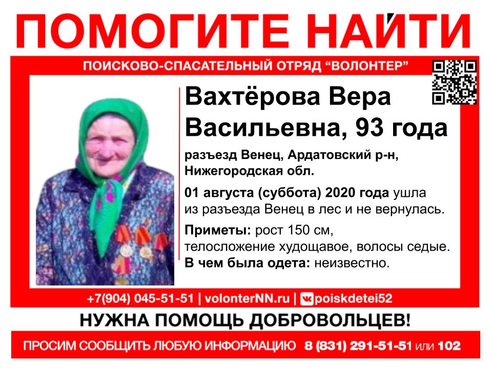 93-летняя нижегородка ушла в лес и не вернулась