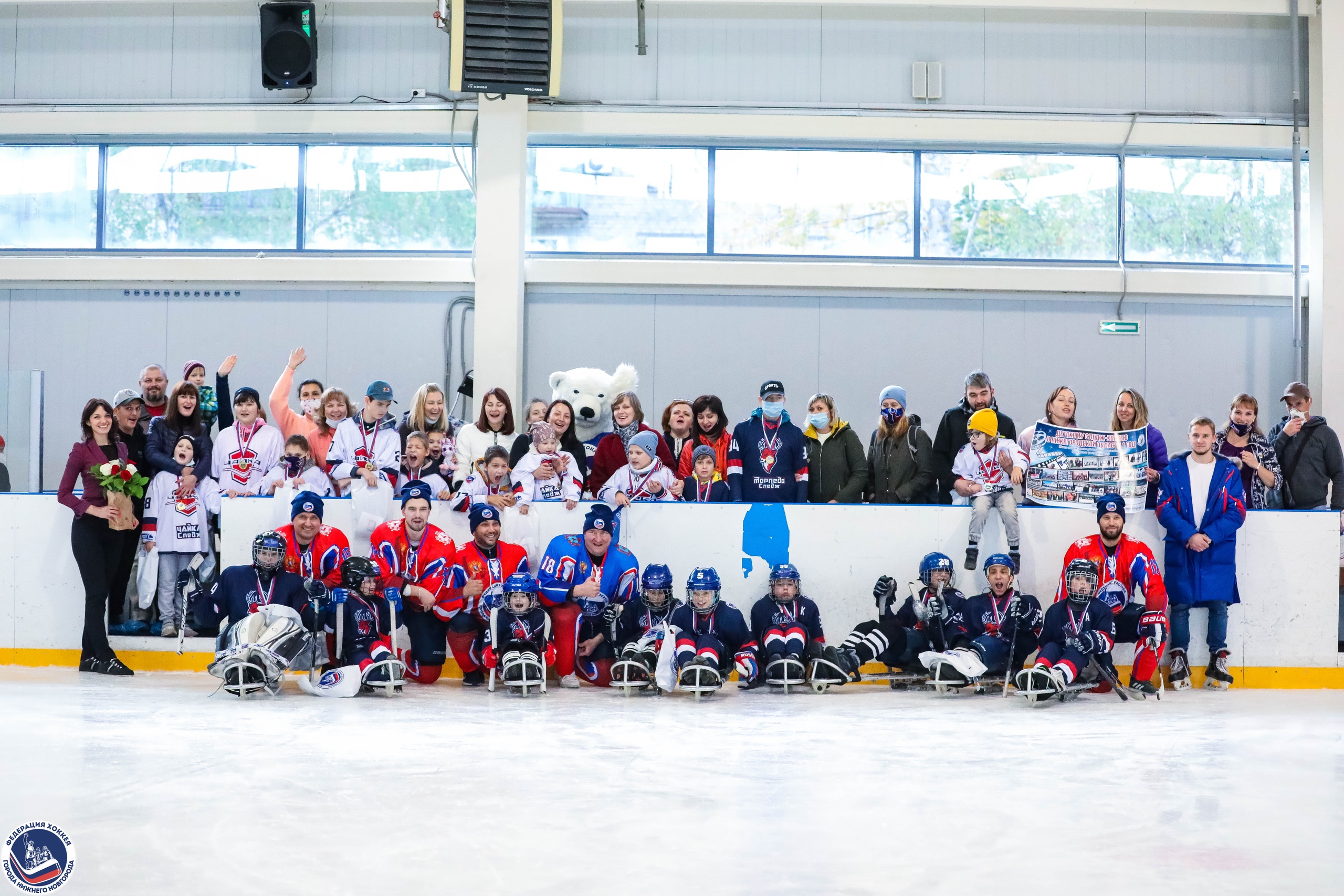 Спорт нн. Следж хоккейная команда Торпедо. Следж хоккей Нижний Новгород. Российский фестиваль следж хоккея Нижний Новгород. Хоккейная команда РУСГИДРО Заволжье.