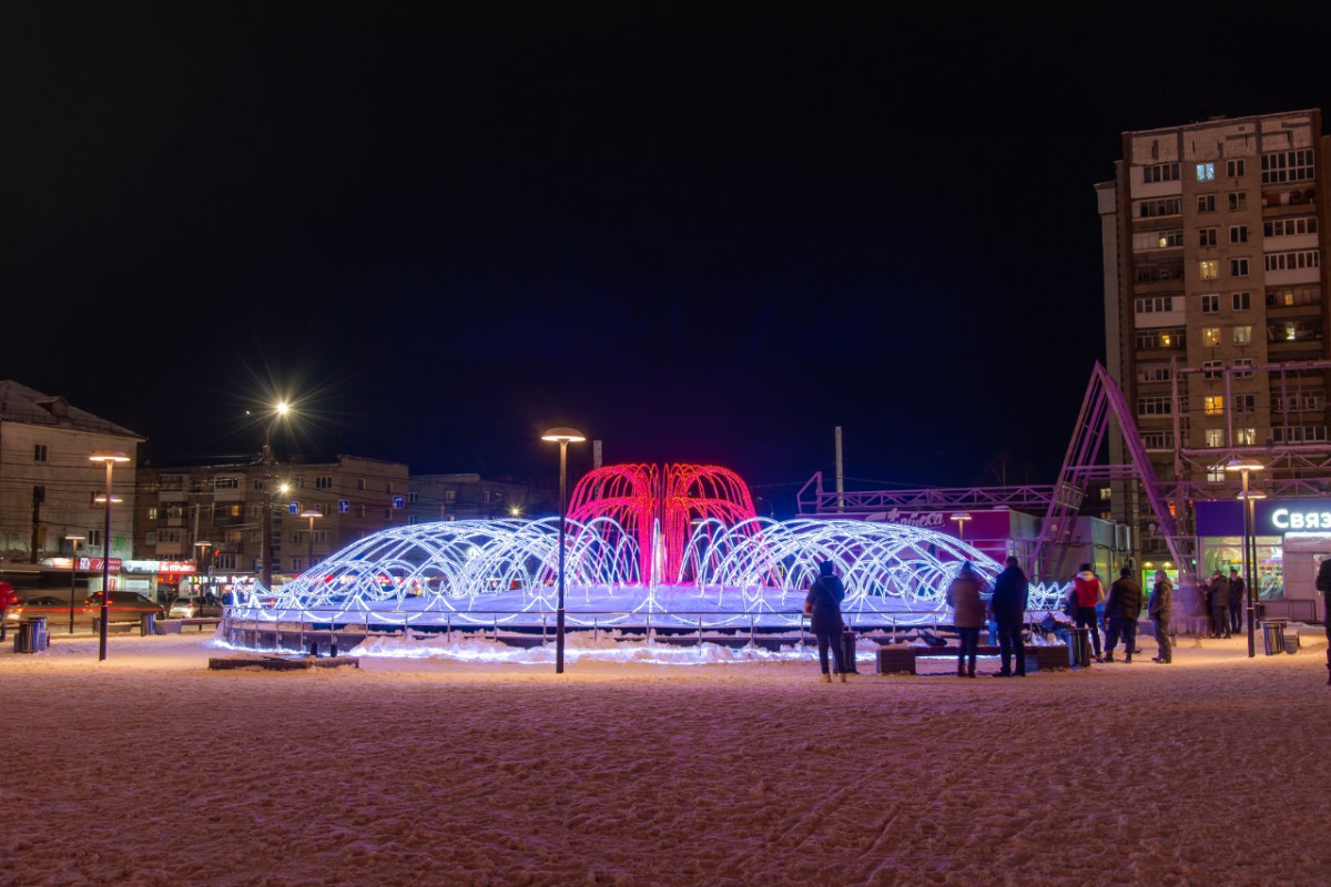 Световой фонтан в Дзержинске будет работать на протяжении всей зимы