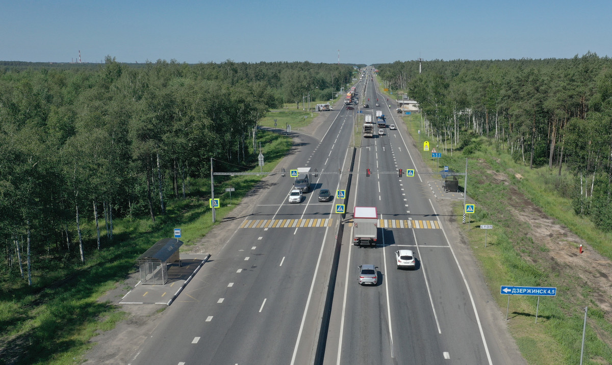 Левый поворот на Москву от Дзержинска закрыли на трассе М-7