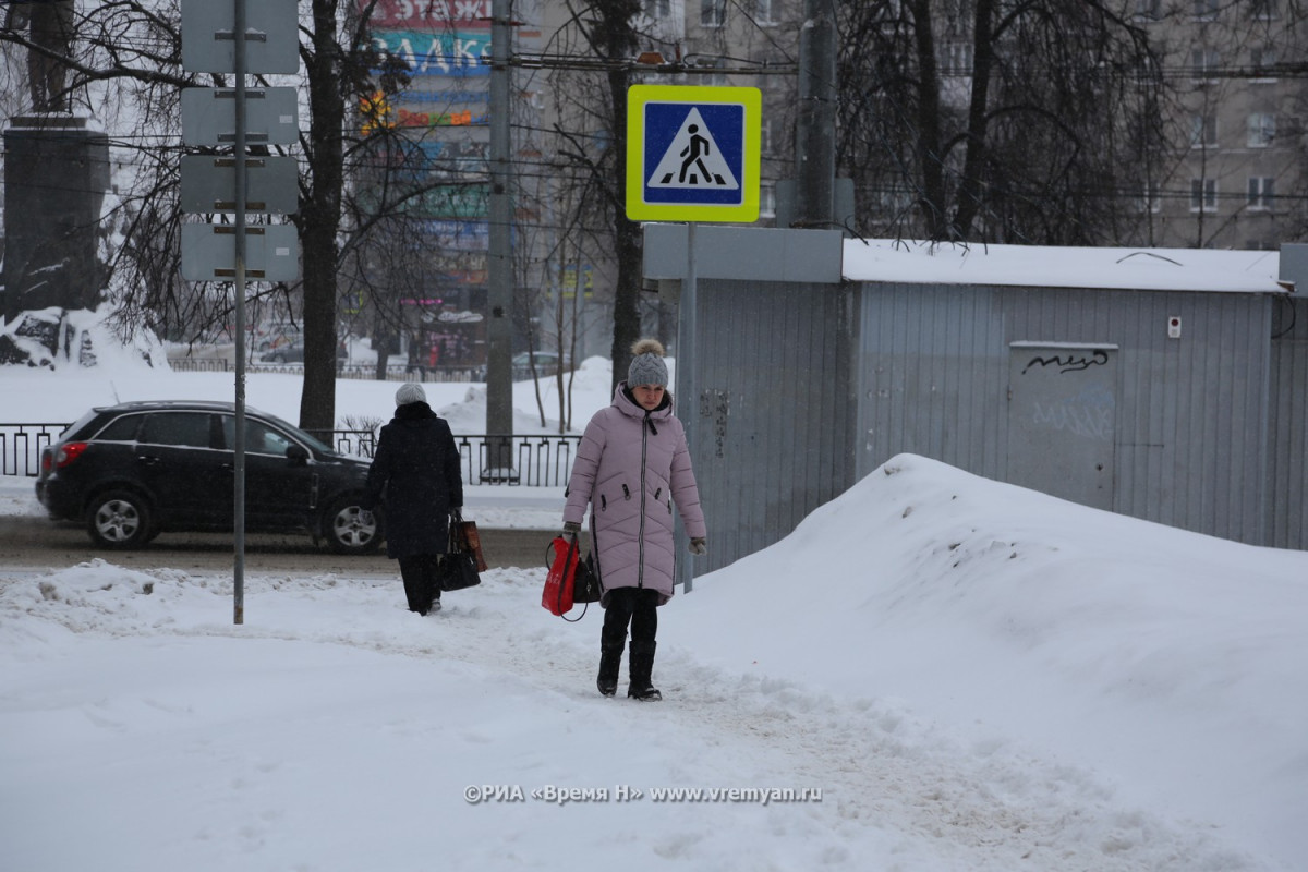 Сильный снегопад будет идти в Нижнем Новгороде целый день