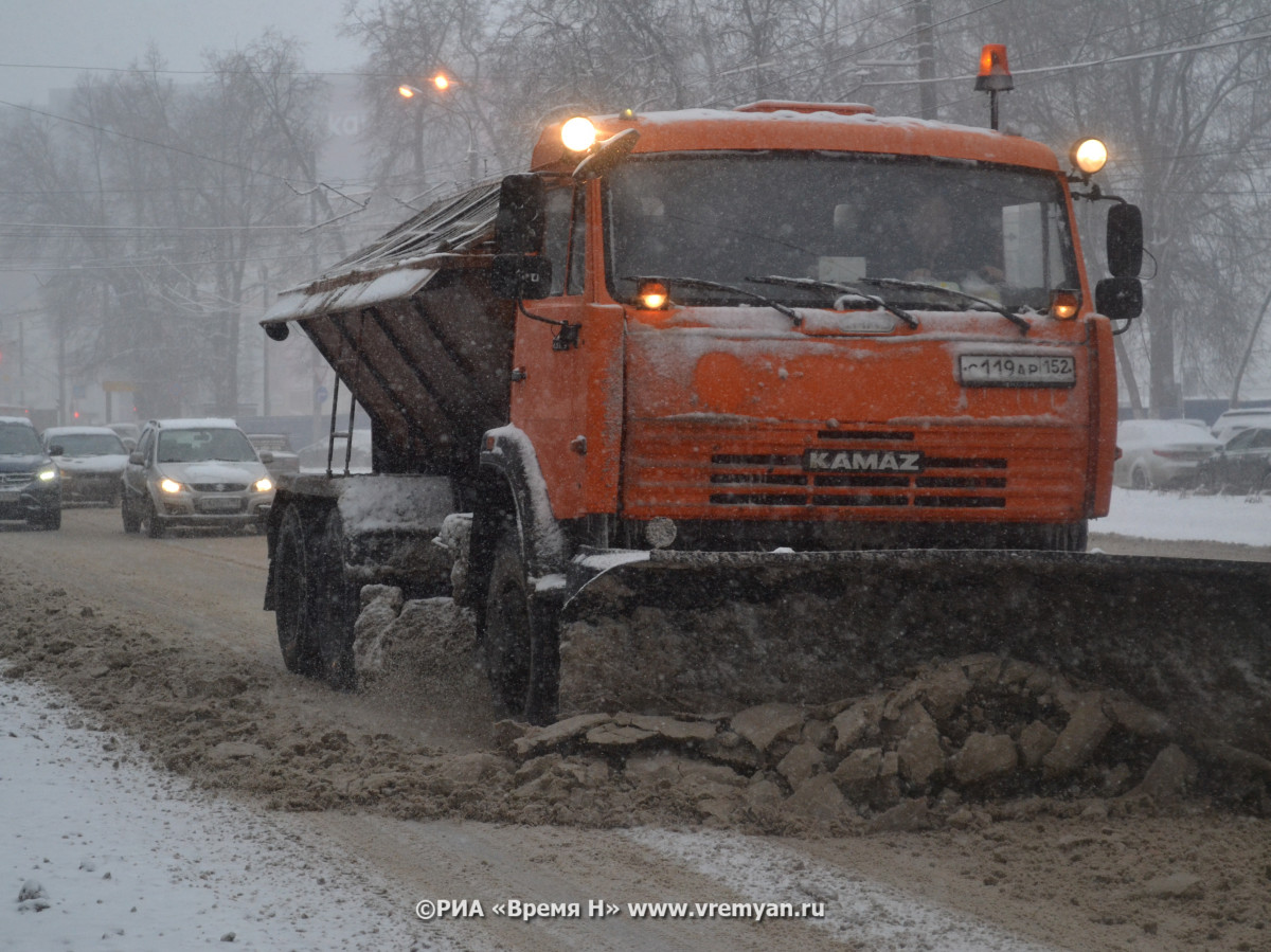 Опубликован план уборки снега с основных дорог Нижнего Новгорода