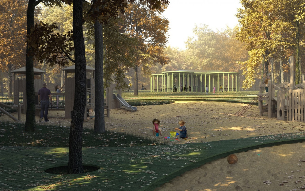 Детское кафе начали устанавливать в нижегородском парке «Швейцария»